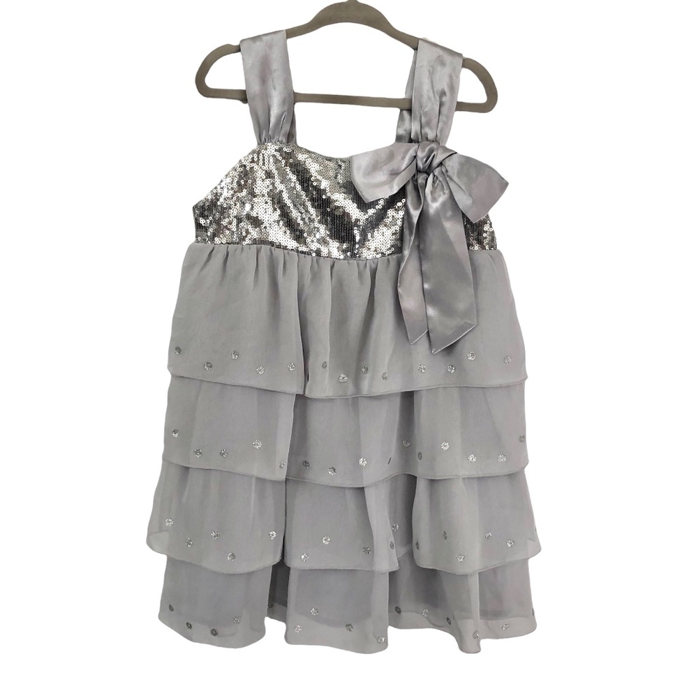 American Girl Silver Sequin Party Dress 6